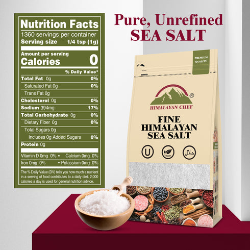 Himalayan Sea Salt Fine Grain 3 lbs | HIMALAYAN CHEF